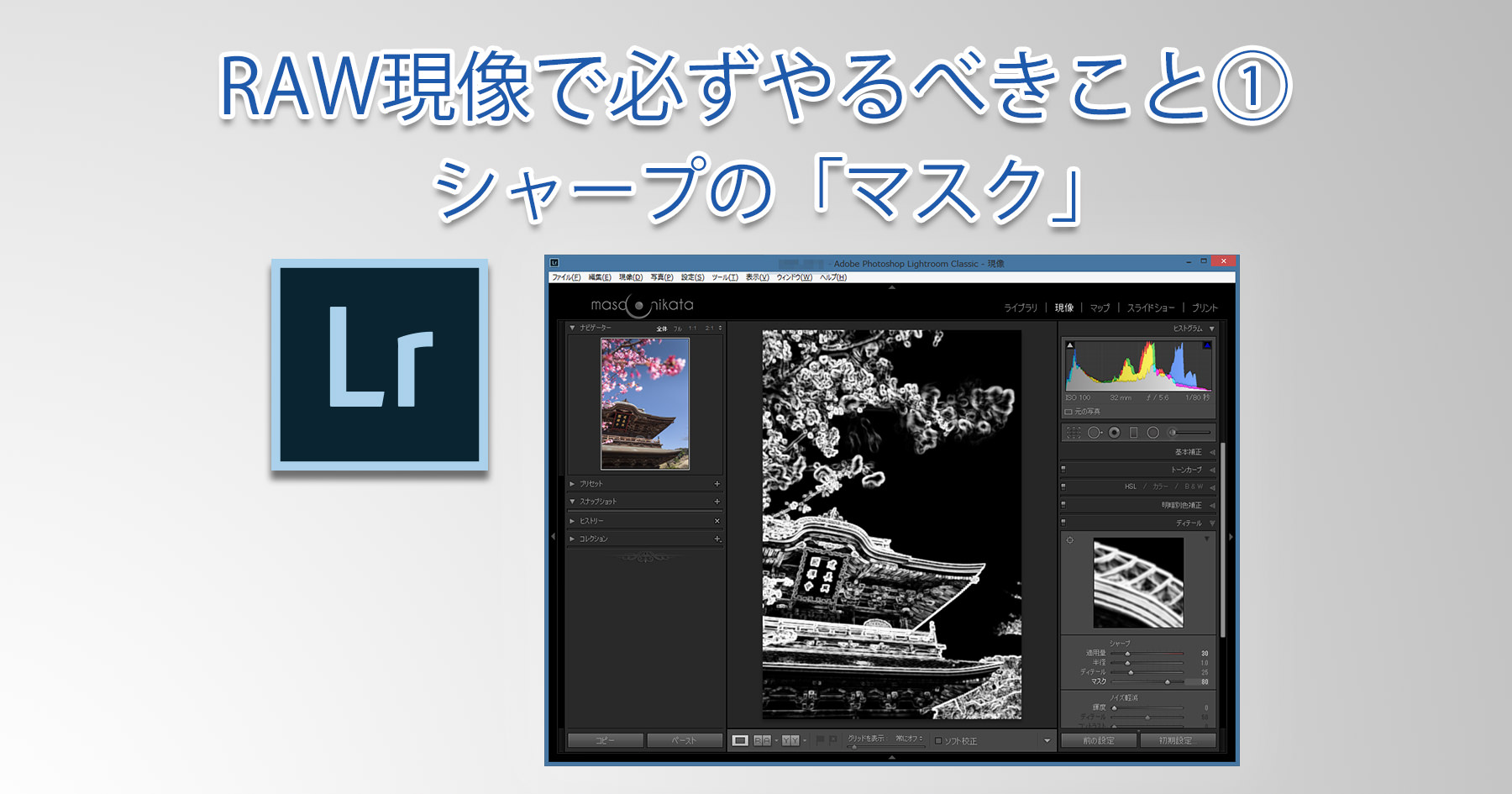ライトルーム Raw現像の際に必ずやるべきこと シャープ の マスク ミヤビプロダクション